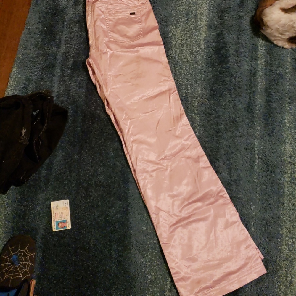 Guess pink satin pants